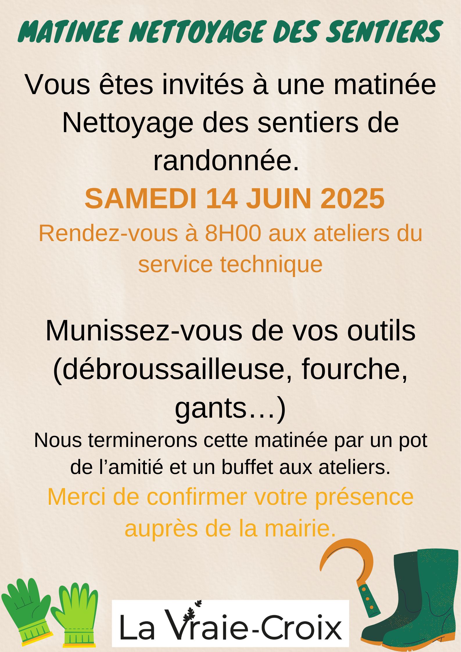 Matinée nettoyage sentiers randonnée