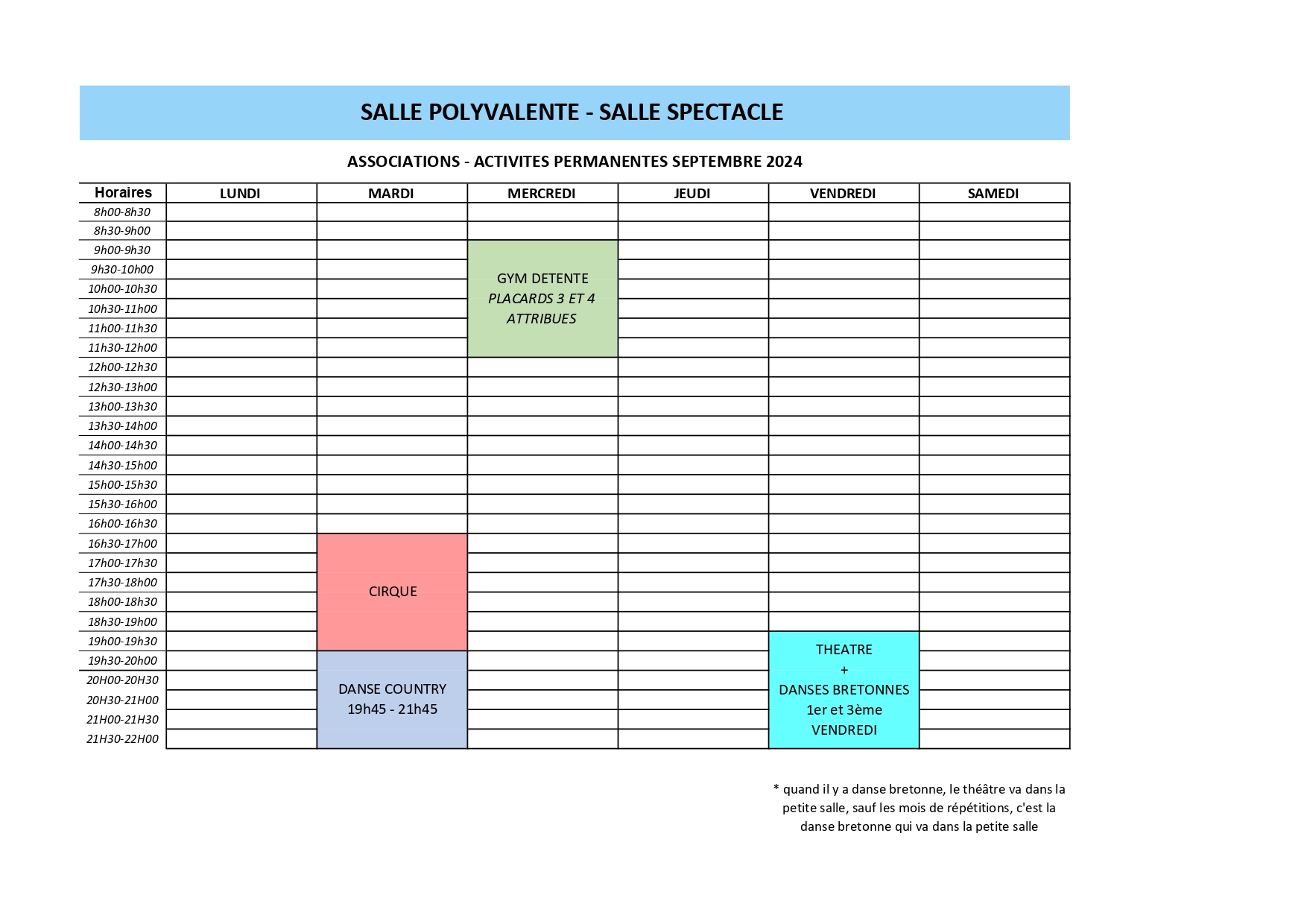 PLANNING SALLE POLYVALENTE 2024 2025