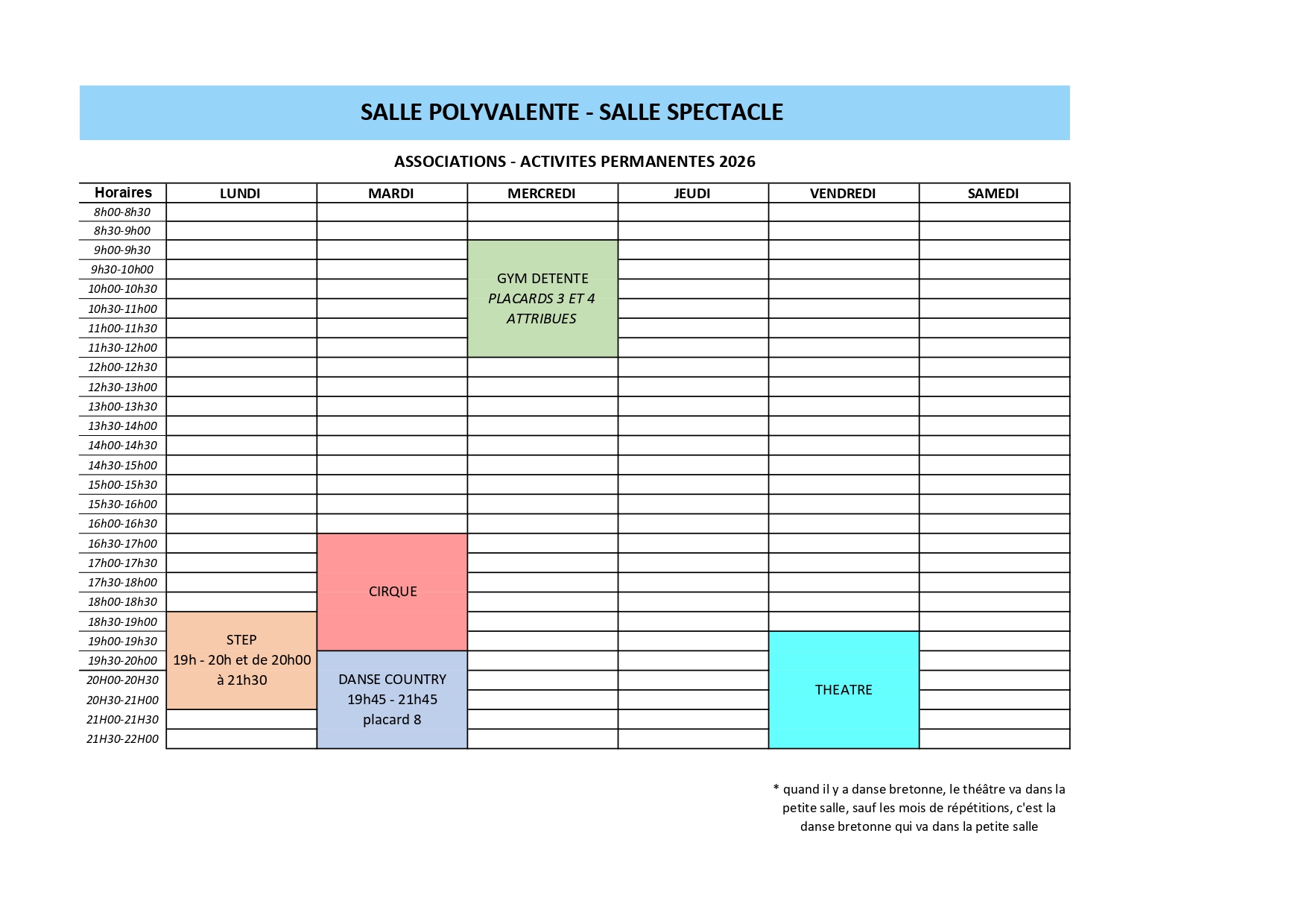 PLANNING GRANDE SALLE GLYSCENE 2026