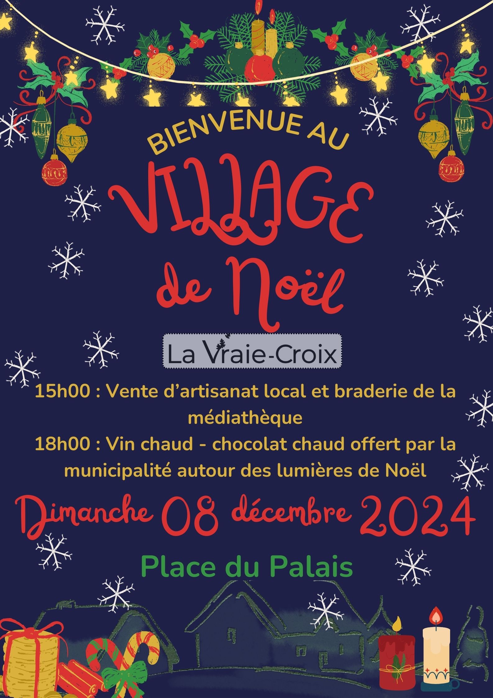 affiche village noel 8 décembre